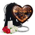thumbnail image 1 of Yatskia Golden Stage Drums Large Cremation Urns for Human Ashes Adult Mother and Father, Decorative Memorial Urn for Ashes Adult Male, (Heart Large, 8 Inch), 1 of 7