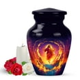 thumbnail image 1 of Yatskia Jesus Christ at Fire Small Memorial Keepsake Urns for Human Ashes Adult Brother and Sister, Mini Cremation Burial Urn for Ashes Adult Male, (Classic Pack of 1, 3 Inch), 1 of 8