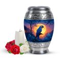 thumbnail image 1 of Yatskia Moonlight Blue Parrot Mini Memorial Keepsake Urn for Ashes for Women, Small Funeral Urn for Adult Ash, Little Cremation Burial Urns for Human Ashes Adult Man, (Monar Pack of 1, 3 Inch), 1 of 8