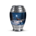 thumbnail image 1 of Yatskia Moonlit Deer Small Urns For Human Ashes Keepsake, Cremation Urns For Human Ashes Male & Female, (Monar 3 Inch, Pack of 1), 1 of 8