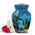 thumbnail image 1 of Yatskia Mountains with House Small Funeral Keepsake Urns for Human Ashes Adult Mother and Father, Mini Memorial Keepsake Urn for Ashes Adult Male, (Classic Pack of 1, 3 Inch), 1 of 8