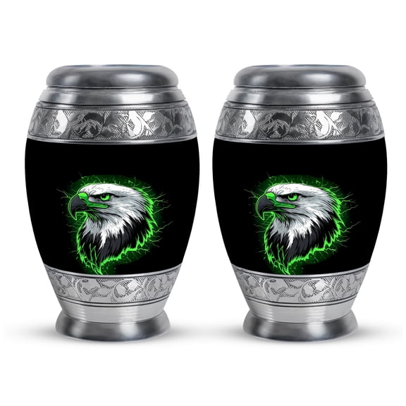Yatskia Neon Eagle Urns For Human Ashes Adult Man & Woman, Burial Urns For Adult Human Ashes, (Monar 3 Inch, Pack of 2)