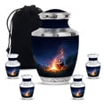 thumbnail image 1 of Yatskia Night Campfire Large Funeral Burial Urns for Human Ashes Adult Mother and Father, Mini Cremation Keepsake Urn for Ashes Adult Male, (Tasty 10 Inch and 3 Inch), 1 of 8