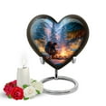 thumbnail image 1 of Yatskia Night Campfire Mini Cremation Keepsake Urns for Human Ashes Adult Man, Small Memorial Burial Urn for Ashes for Women, (Heart Pack of 1, 3 Inch), 1 of 8