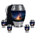 thumbnail image 1 of Yatskia Night Campfire Mini Memorial Keepsake Urns for Human Ashes Adult Male and Female, Medium Cremation Burial Urn for Ashes Adult Dad, (Monar 10 Inch and 3 Inch), 1 of 8
