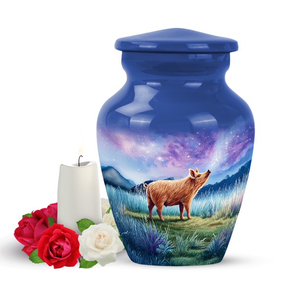 Yatskia Pig Mini Funeral Keepsake Urns for Human Ashes Adult Male and Female, Small Memorial Urn for Ashes Adult, (Classic Pack of 1, 3 Inch)