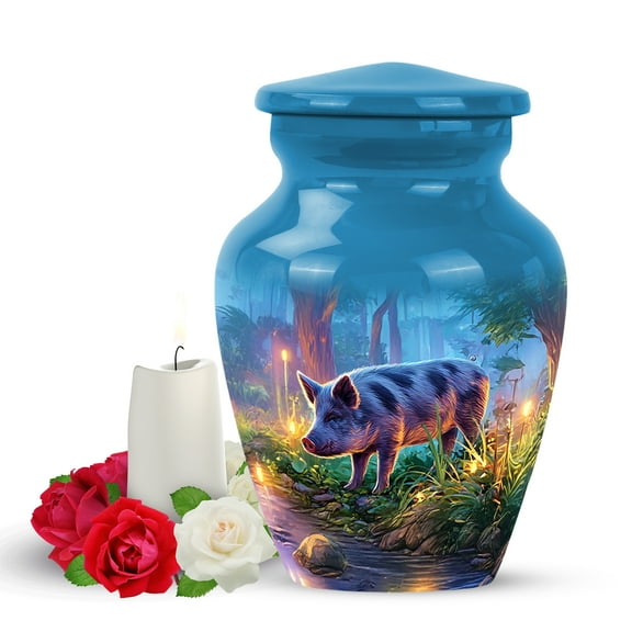 Yatskia Pig Small Memorial Urns for Human Ashes Adult Mother and Father, Mini Funeral Keepsake Urn for Adult Ash, (Classic Pack of 1, 3 Inch)