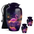 thumbnail image 1 of Yatskia Pink Flamingo with Butterfly Mini Memorial Keepsake Urns for Human Ashes Adult, Decorative Large Cremation Urn for Adult Ashes, (Classic 10 Inch and 3 Inch), 1 of 2