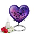 thumbnail image 1 of Yatskia Purple Daisy Urn for Ashes for Women, Mini Decorative Urns for Adult Ash, Cremation Burial Urns for Human Ashes Adult Man, (Heart Pack of 1, 3 Inch), 1 of 8