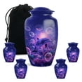 thumbnail image 1 of Yatskia Purple Dolphin Mini Memorial Urns for Human Ashes Adult Female, Decorative Urns for Human Ash, Large Burial Urn for Ashes Adult Male, (Classic 10 Inch and 3 Inch), 1 of 8