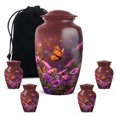 thumbnail image 1 of Yatskia Purple Petunia Large Urns for Human Ashes Adult Man, Funeral Burial Urns for Adult Ash, Small Urns for Human Ashes Keepsake, (Classic 10 Inch and 3 Inch), 1 of 8
