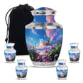 thumbnail image 1 of Yatskia Purple Petunia Urn for Ashes Adult Male, Decorative Urns for Human Ash, Memorial Keepsake Urns for Human Ashes Adult Female, (Tasty 10 Inch and 3 Inch), 1 of 8