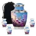 thumbnail image 1 of Yatskia Purple Petunia Urns for Human Ashes Adult Female, Cremation Keepsake Urn for Ashes Adult Male, Large Memorial Urns for Human Ash, (Tasty 10 Inch and 3 Inch), 1 of 8
