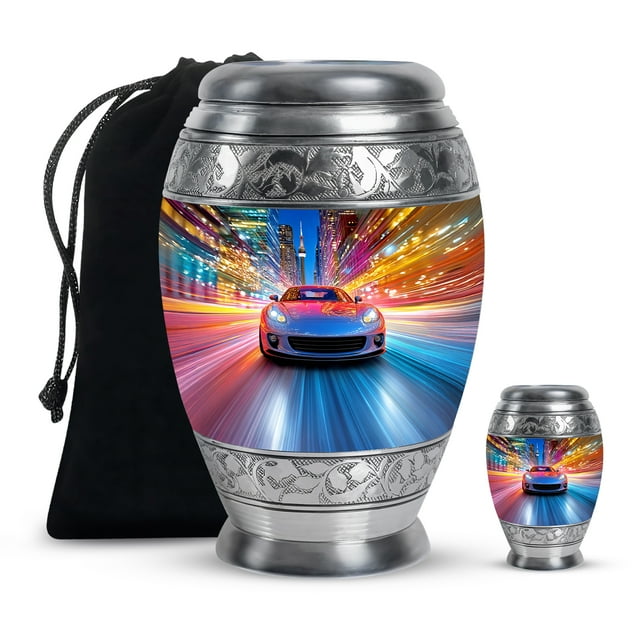 Yatskia Racing Car Decorative Large Cremation Urns for Human Ashes ...