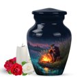 thumbnail image 1 of Yatskia Riverside Campfire Little Memorial Keepsake Urns for Human Ashes Adult Men and Women, Small Funeral Burial Urn for Ashes Adult Male, (Classic Pack of 1, 3 Inch), 1 of 8