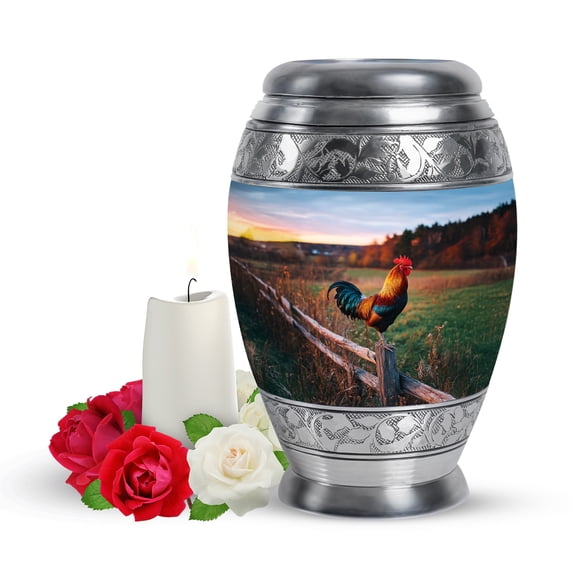 Yatskia Rooster Urn for Ashes for Women, Little Cremation Keepsake Urns for Human Ashes Adult Man, Memorial Urns for Adult Ash, (Monar Pack of 1, 3 Inch)