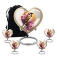 thumbnail image 1 of Yatskia Sparrow Urn for Ashes Adult Male, Large Burial Urns for Human Ashes Adult Female, Little Decorative Urns for Human Ash, (Heart 8 Inch and 3 Inch), 1 of 8