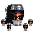 thumbnail image 1 of Yatskia Sunset Halloween Small Cremation Keepsake Urns for Human Ashes Adult Male and Female, Large Funeral Burial Urn for Adult Ash, (Monar 10 Inch and 3 Inch), 1 of 8