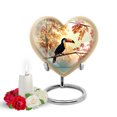 thumbnail image 1 of Yatskia Sunset Hornbill Little Memorial Keepsake Urns for Human Ashes Adult Man, Small Funeral Burial Urn for Ashes for Women, (Heart Pack of 1, 3 Inch), 1 of 8