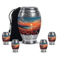 thumbnail image 1 of Yatskia Sunset Lighthouse Large Cremation Urns for Human Ashes Adult Mom and Dad, Mini Memorial Urn for Ashes Adult Women, (Monar 10 Inch and 3 Inch), 1 of 8