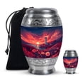 thumbnail image 1 of Yatskia Sunset Lighthouse Small Cremation Urns for Human Ashes Adult Men and Women, Large Memorial Urn for Ashes Adult, (Monar 10 Inch and 3 Inch), 1 of 8