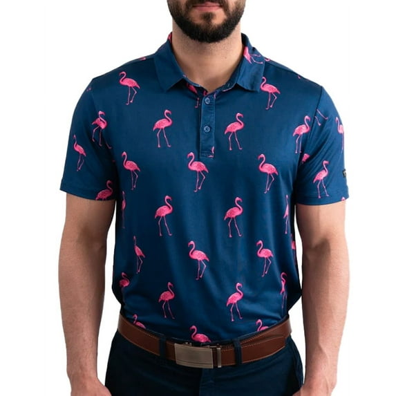 Yatta Golf Mens Standout Performance Short Sleeve Golf Polo Shirt (Classy Mingo, 4XL)