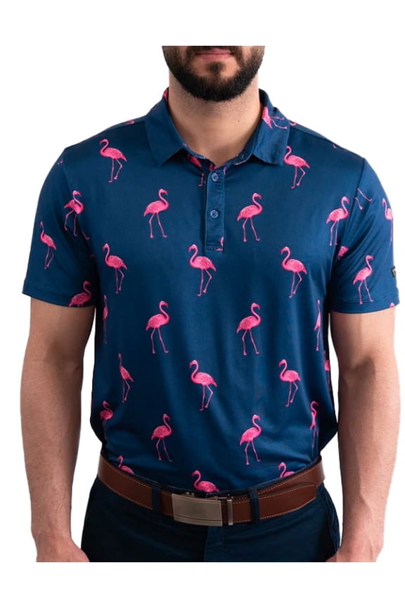 Mens Standout Performance Short Sleeve Golf Polo Shirt (Classy Mingo, XX-Large)