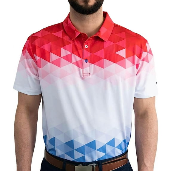 Yatta Golf Mens Standout Performance Short Sleeve Golf Polo Shirt (The US Polo, Medium)