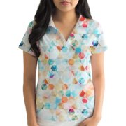 Yatta Golf Womens Standout Performance Short Sleeve Golf Polo Shirt (Fresh Flavors, XX-Large)