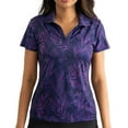 thumbnail image 1 of Yatta Golf Womens Standout Performance Short Sleeve Golf Polo Shirt (Violet Vogue, XX-Large), 1 of 4