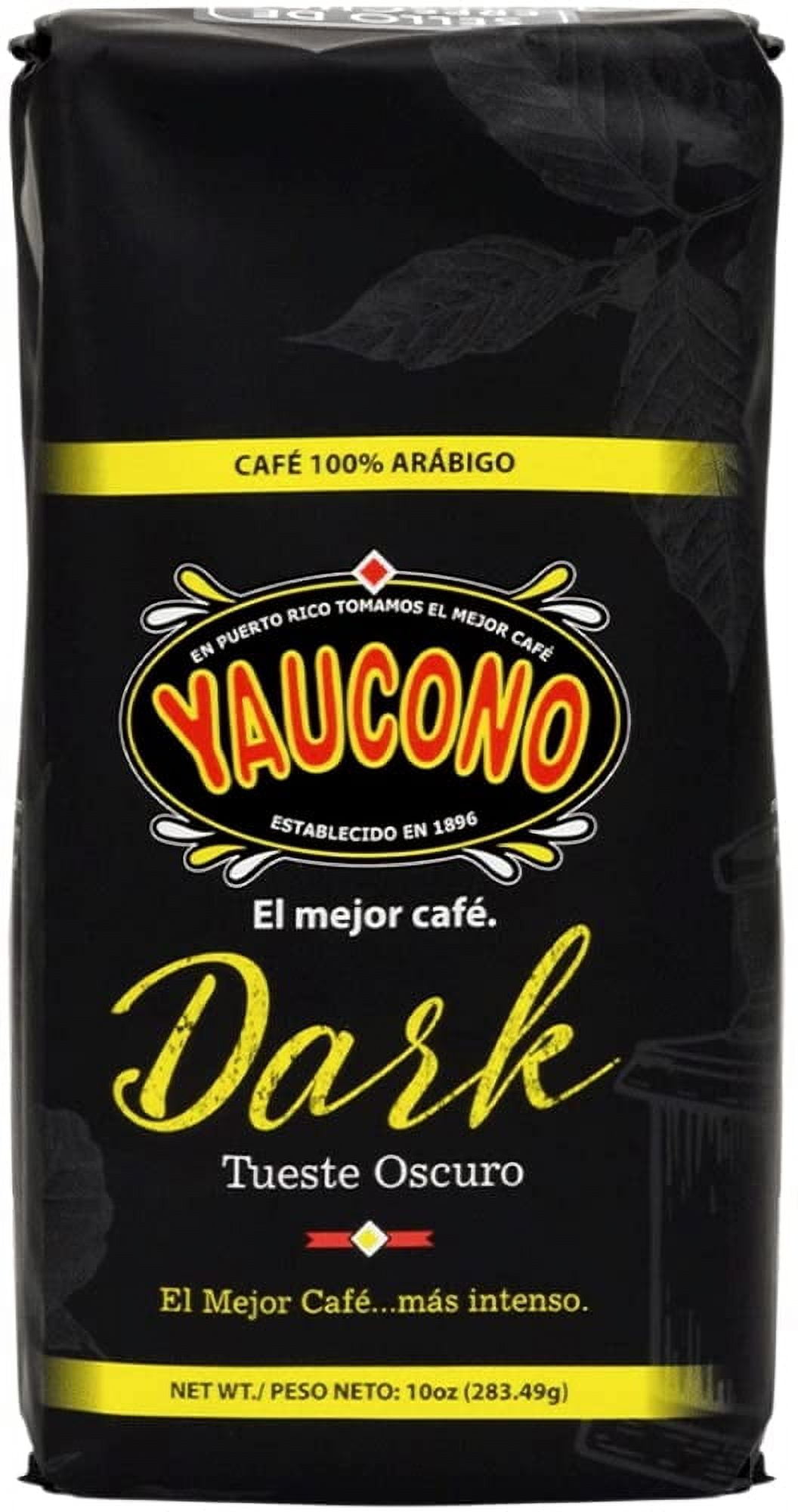 Yaucono Dark Roast Ground Coffee, Puerto Rico, 100% Arabica, 10 Ounce ...