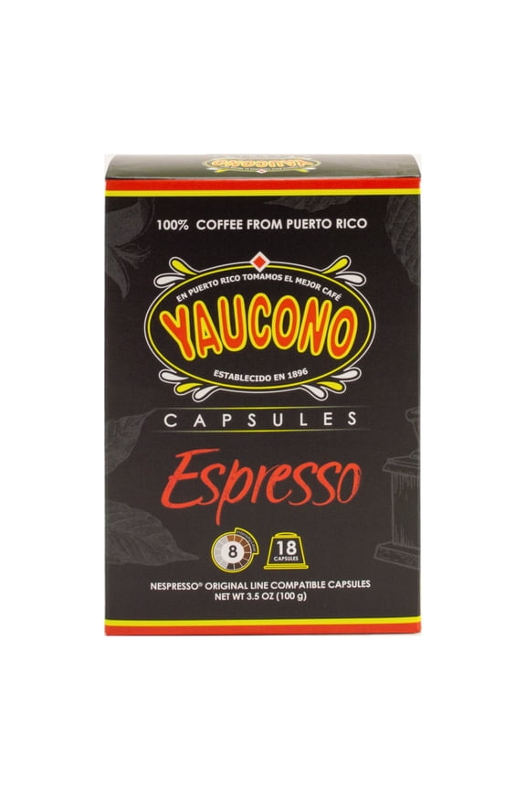 Coffee Single Serve Capsules, Roast, Arabica, Intensity Level 8, 18 Count