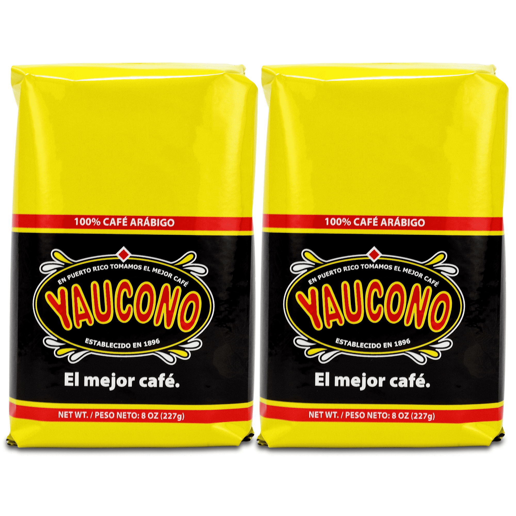 Yaucono Ground Coffee Bagged, 8 Ounce (pack of 2)