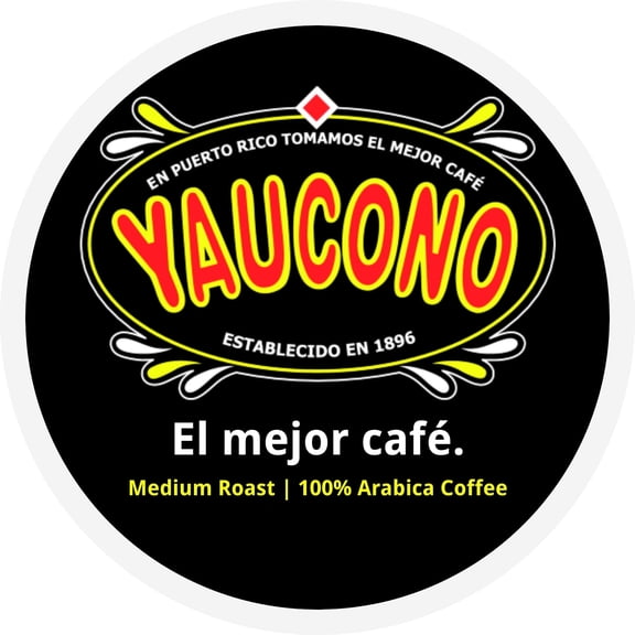 Yaucono Ground Medium Roast Arabica Coffee Single-Serve Pods, 72 Count, Compatible with Keurig K Cup Brewers