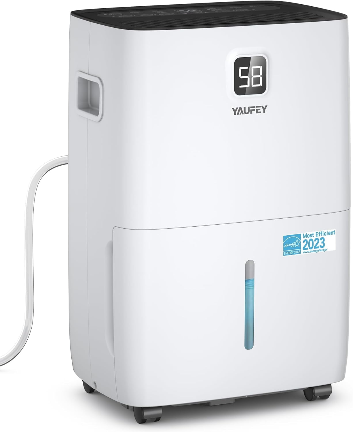 Yaufey 120 Pints White Energy Star Dehumidifier with Drain Hose