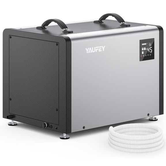 Yaufey 125 Pint Commercial Dehumidifier with Built-in Pump, for Basements & Large Spaces up to 6500 Sq. Ft, Continuous Drain, Auto Defrost, 42 Pint DOE