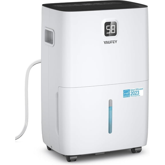 Yaufey 5000 Sq. Ft. Energy Star Certified Dehumidifier, Max 80 Pints Dehumidifier for Basement with Drain Hose, Smart Compressor with Intelligent Humidity Control, Dehumidifiers for Home Bedroom