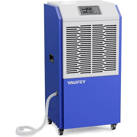 Waykar 216 Pint Commercial Dehumidifier with Wheels & Drainage for Spaces up to 8,500 Sq. Ft - Basements & Warehouses
