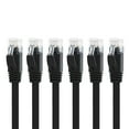 thumbnail image 1 of Yauhody CAT 6 Ethernet Cable 15ft 6-Pack Black, High Speed Solid Flat CAT6 Gigabit Internet Network LAN Patch Cords, Bare Copper Snagless RJ45 Connector for Modem, Router, Computer, 1 of 9