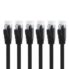 Yauhody CAT 6 Ethernet Cable 3ft Ethernet Cable Black Network Cable High Speed CAT6 Ethernet Patch Cable 3ft Lan Cable CAT6 Gigabit Internet LAN Patch Cable for TV Gaming Router
