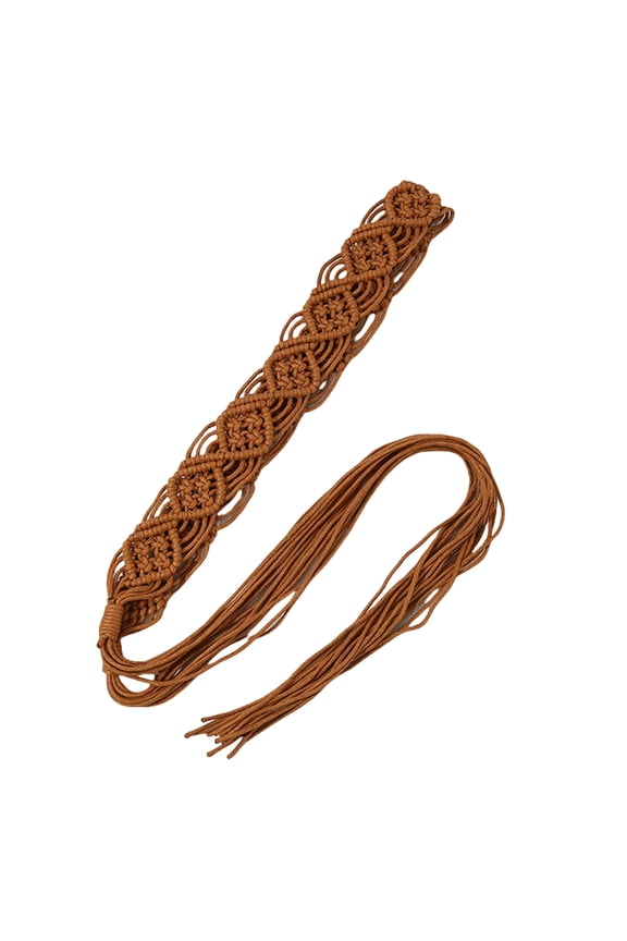 Belt Women Decorative Waxed Rope Belt Fringed Belt Girl Dress Accessories Ethnic Waiststrap Female Waist Ornament