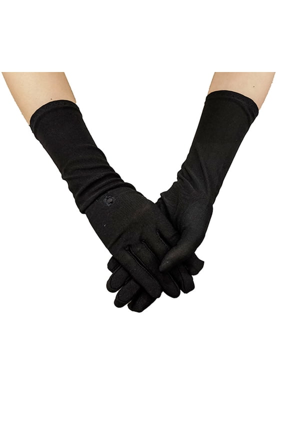 Gloves Muslims Arab Black Gloves for Women Sunproof Arm Covers Embroidery Long Arm Sleeves Full Finger Arabian Hijab Hand Gloves
