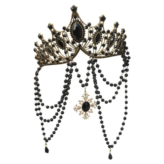 Yauxim Headdress Gothicism Crowns Headpiece Madonnas Headwear Medieval Princess Headbands Suitable for Photography Stage Props