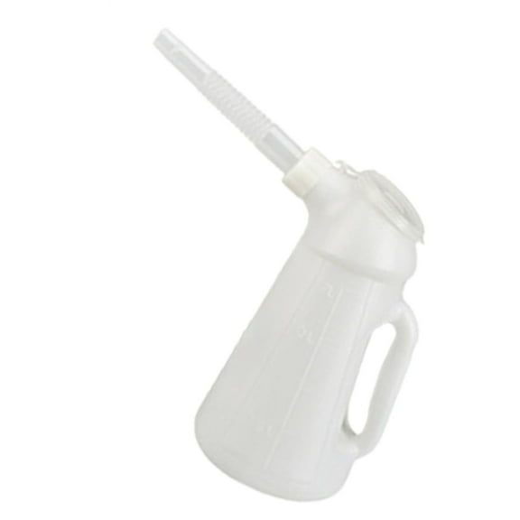 Yauxim Oil Bottle Oil Container with Spout Engine Oil Dispenser Container Leakage Proof Oil Measuring Container with Lid for Automotive Fl