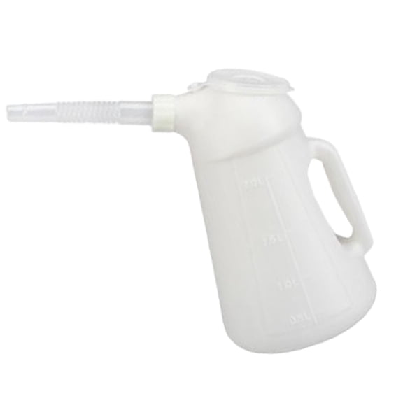 Yauxim Oil Bottle Oil Container with Spout Engine Oil Dispenser Container Leakage Proof Oil Measuring Container with Lid for Automotive Fl