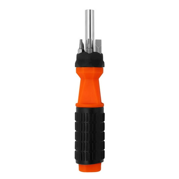 Yauxim Screwdriver 6-In-1 Multi-Bit Screwdriver Set 17cm Length Screwdriver and Bits Magnentized Shaft For Securing Bit