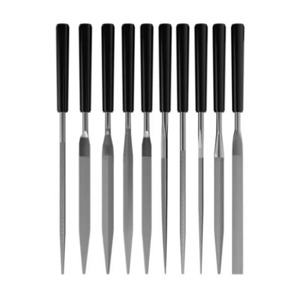 Yauxim Semi-Circular File 10pcs Metal Needle File Set for Wood and Metal Polishing with Steel Construction Detailed Metalwork and Stone Crafting