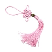 Yauxim Tassel Pendant Handwoven Chinese Knot Tassels Pendant Handmade Lucky Charm Hanging Decoration for Keychain Purse Clothes Garments