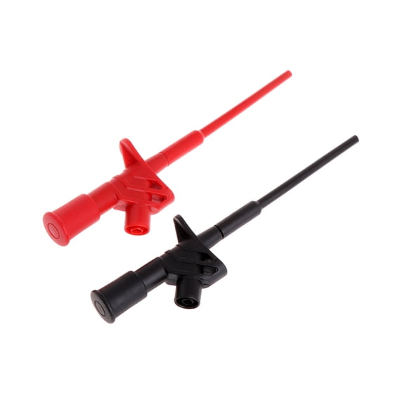 Yauxim Test Hook 1000V Insulated Test Hook Clip Non-Destructive Puncture Probe Built-in Spring Compatiable with 4mm Banana Plug 2pcs