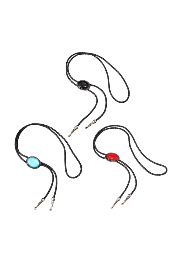 Tie Western Tie Gemstones Necktie Necklace Costume for Sweater Tie Western Jewelry